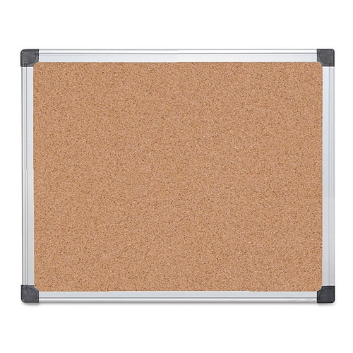 MasterVision® Value Cork Bulletin Board with Aluminum Frame, 24" x 36", Silver (BVCCA031170)