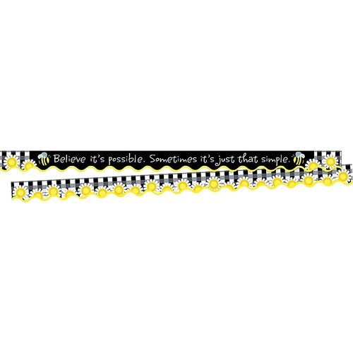 Barker Creek Believe it's Possible Double-Sided Scalloped 36" x 2 1/2" Border Set, 39/Set (4034)