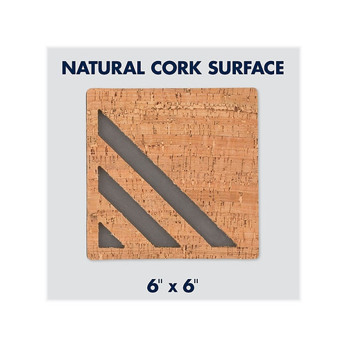 Quartet Cork and EVA Foam Tiles, 0.5' x 0.5', 2/Pack (Q190606F00-STPR)