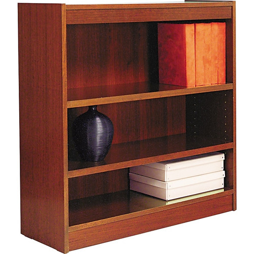 Alera 36"H 3-Shelf Bookcase with Adjustable Shelves, Cherry Wood (ALEBCS33636MC)