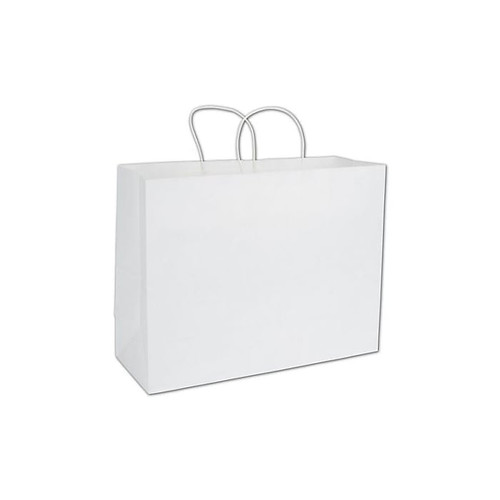 Bags & Bows® White 5 1/4" x 3 1/2" x 8 1/4" Shopping Bags, 250/Pack (65dd09fee8837636b11aad69_ud)