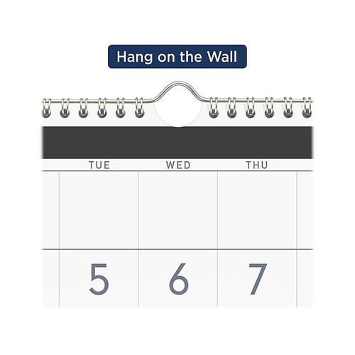 2024 AT-A-GLANCE Contemporary 12" x 27" Three-Month Wall Calendar, White/Black (PM11X-28-24)
