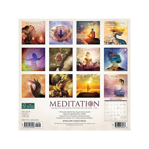 2024 Willow Creek Meditation 12" x 12" Monthly Wall Calendar (34408)
