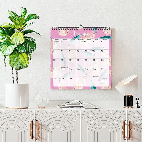 2024 Willow Creek Pinky Pear 12" x 12" Monthly Wall Calendar, Multicolor (40348)