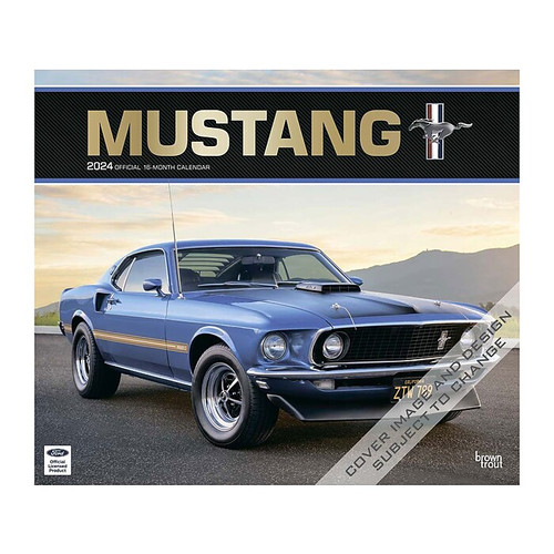 2024 BrownTrout Mustang 14" x 12" Monthly Deluxe Wall Calendar (9781975466671)