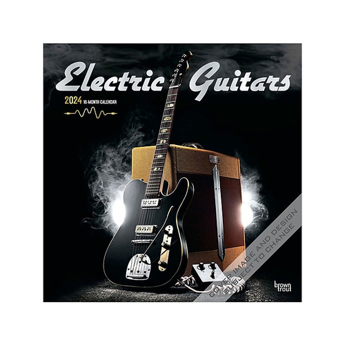 2024 BrownTrout Electric Guitars 12" x 12" Monthly Wall Calendar (9781975470807)