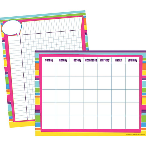 Barker Creek 17" x 22" Happy Calendar & Incentive Chart, Reproducible Activities on the Backs, 2/Set (65dd1194e8837636b11ac987_ud)