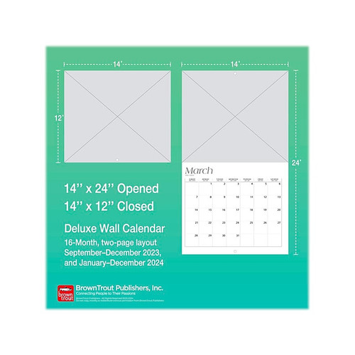 2024 BrownTrout Donkeys 12" x 12" Monthly Wall Calendar (9781975462611)