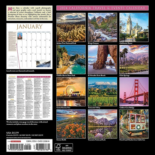 2024 Willow Creek California 12" x 12" Monthly Wall Calendar, Multicolor (32800_1)