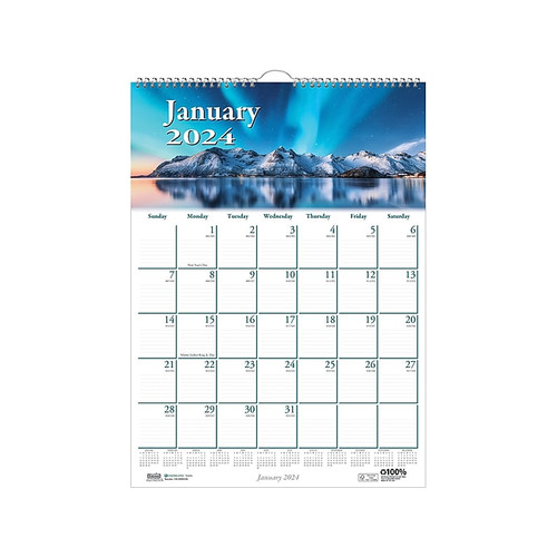 2024 House of Doolittle Earthscapes Scenic 12" x 16.5" Monthly Wall Calendar (378-24)