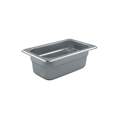 Update International Ninth Size 2 1/2" (Depth) Steam Table Pan, 6 3/4" L x 4 1/4" W, Silver (NJP-112)