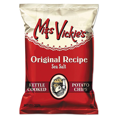 Miss Vickie's Kettle Cooked Sea Salt Potato Chips, 64 Bags/Pack (LAY44443)