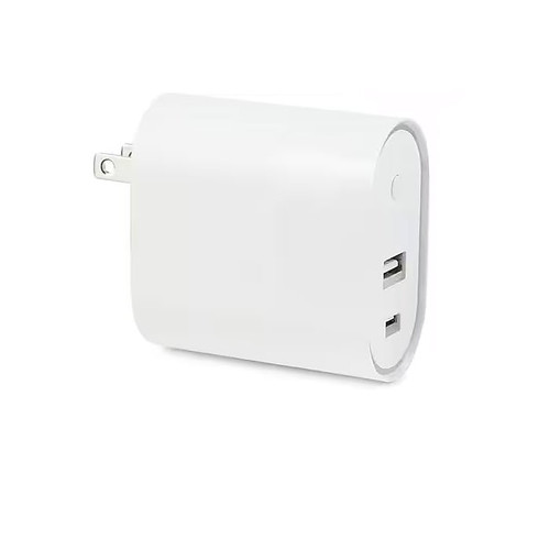 NXT Technologies Universal 2-Port, USB-C and USB-A Phone Charger, White (NX54348)