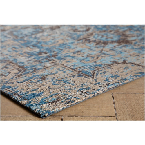 Anji Mountain Rug'd Copenhagen Carpet & Hard Floor Chair Mat, 36" x 48'', Low-Pile, Blue (AMB9050)