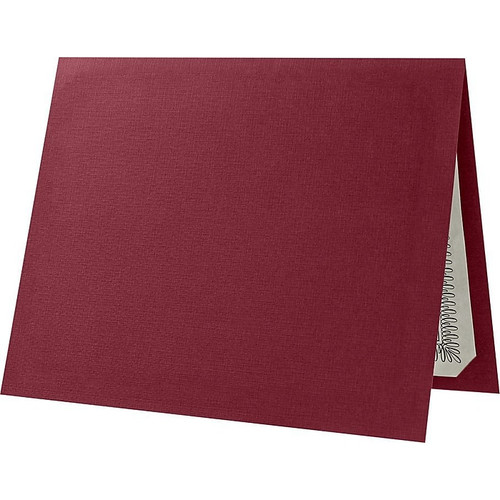 LUX Certificate Holders, 9 1/2" x 11", Burgundy Red Linen, 250/Pack (CHEL185DB100250)