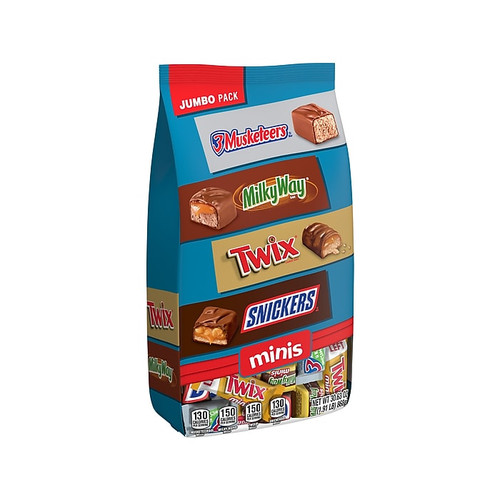 Mars Minis Milk Chocolate Candy Bars Bulk Variety Pack, 30.63 oz. (460690)