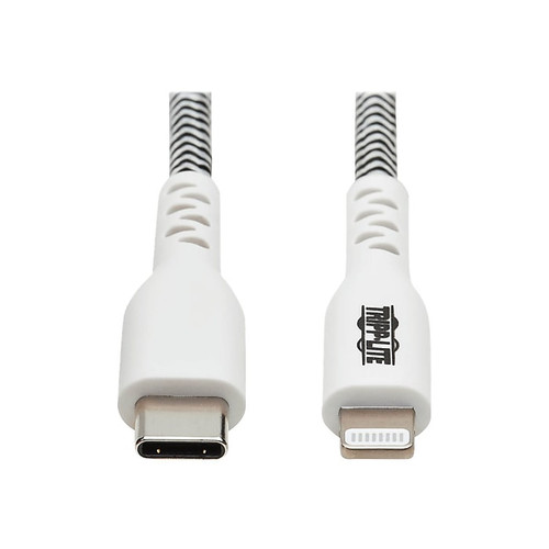 Tripp Lite Lightning USB Cable for Most Smartphones, Black/White (M102-006-HD)