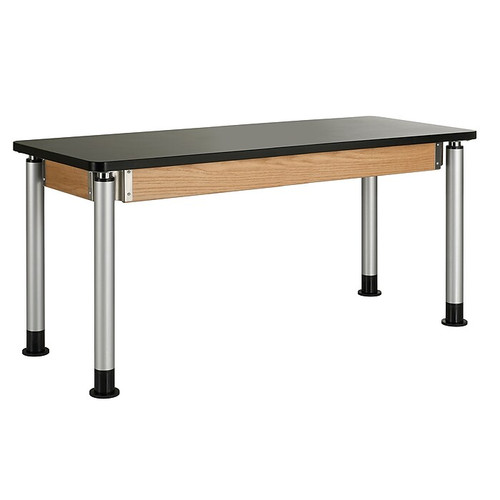 DWI Rectangular Science Table, 60" x 24", Height Adjustable, Brown (P8601K)