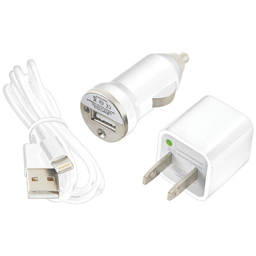 Ultralast Charge and Sync Kit with Lightning to USB Cable, White, (CEL-CHG8W)