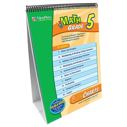 New Path Learning® Math Curriculum Mastery® Flip Chart Set, Math, Grades 5 (65dd174ae8837636b11aef3d_ud)