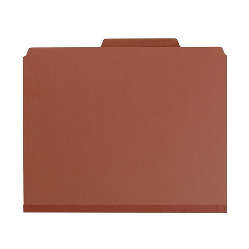Smead Standard Top Classification Folder, Letter Size, Red, 10/Box (14073)