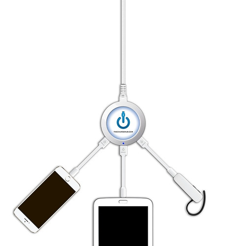 ChargeHub USB Charging Station for Multiple Brands, White (CRGRD-SVP-X7-002)