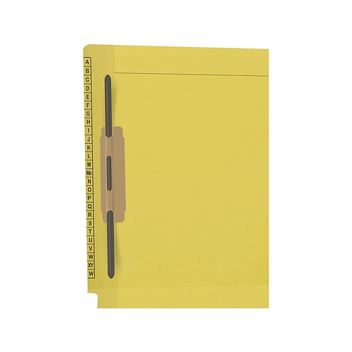 Medical Arts Press Reinforced Classification Folder, 1 3/8" Expansion, Letter Size, Yellow, 50/Box (S-09483-YLW)