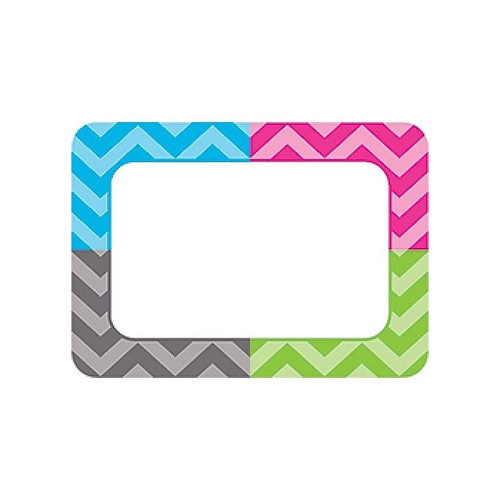 Teacher Created Resources All Grade Name Tags/Label, Chevron, Multi-Pack, 36/Pack (65dd175fe8837636b11af06b_ud)