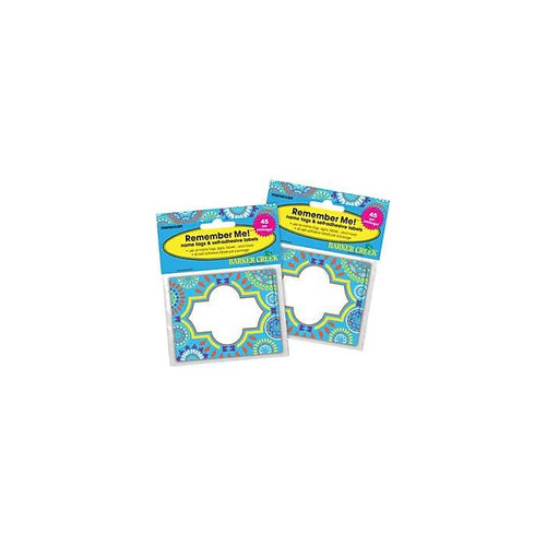 Barker Creek Moroccan Name Tags, Self-Adhesive Labels, 3 1/2" x 2 3/4", 90/Pack (BC3765)