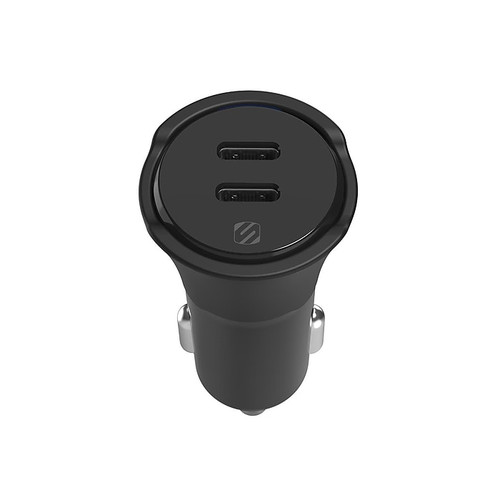 scosche PowerVolt USB Car Charger for Most Smartphones, Black (CPDA2C8-SP)