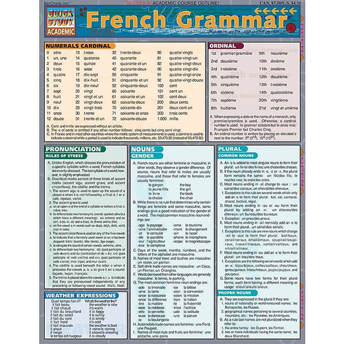 BarCharts, Inc. QuickStudy® French Reference Set (9781423231486)
