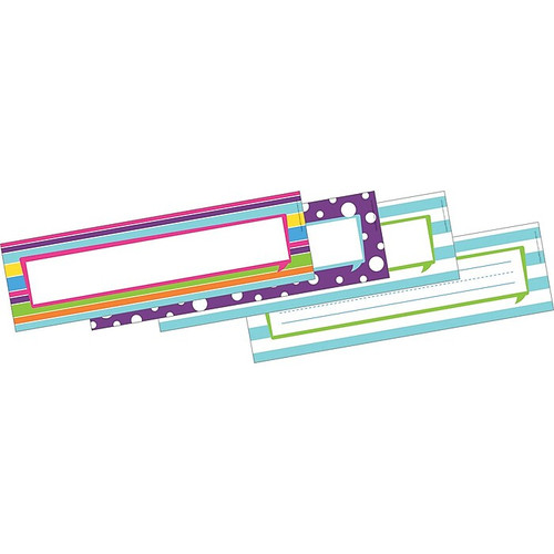 Barker Creek Double-Sided Happy Name Plates & Bulletin Board Signs, 12" long x 3-1/2" wide, 36/Pack (65dd1787e8837636b11af285_ud)