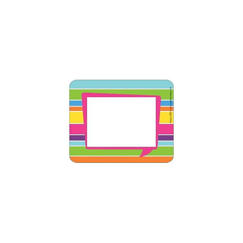 Barker Creek Happy Name Tags, Self-Adhesive Labels, 3 1/2" x 2 3/4", 90/Pack (BC3766)