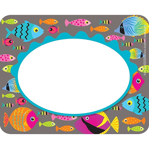 Barker Creek Kai Ola Name Tags/Self-Adhesive Labels, 3 1/2” x 2 3/4”, Multi-Design Set, 45/Pack (BC1535)