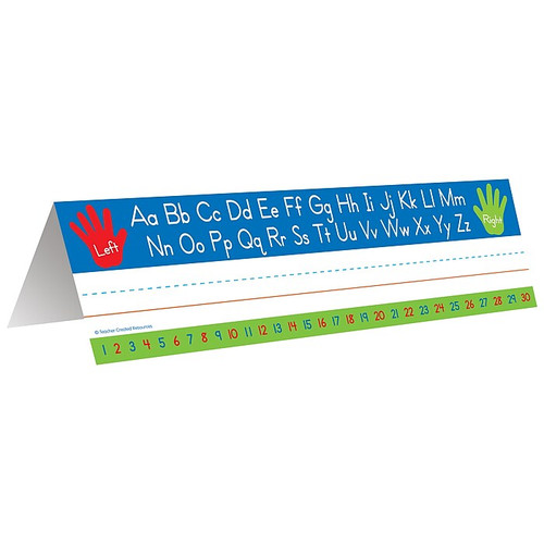 Teacher Created Resources Left/Right Alphabet Tented Nameplates, Folds to 3.5" x 11.5", 36 Per Pack, 3 Packs (TCR5723-3)