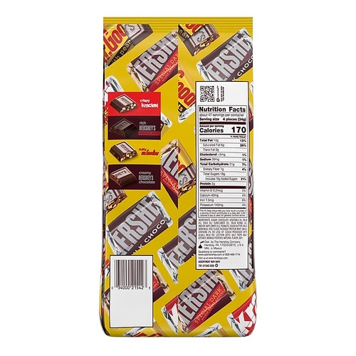 Hershey's Miniatures Variety Milk Chocolate Candy Bar, 56 oz., 180/Bag (HEC21543)