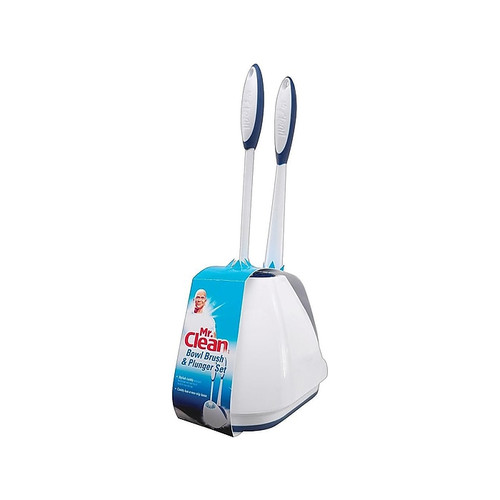 Mr. Clean Plastic Toilet Bowl Brush and Plunger (440436)