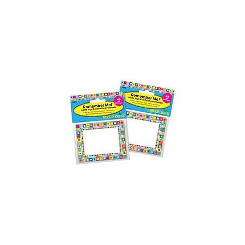 Barker Creek Retro Name Tags, Self-Adhesive Labels, 3 1/2" x 2 3/4", 90/Pack (BC3751)