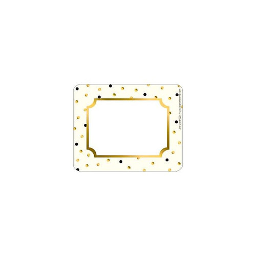 Barker Creek 24K Gold Name Tags, Self-Adhesive Labels, 3 1/2" x 2 3/4", 90/Pack (BC3767)