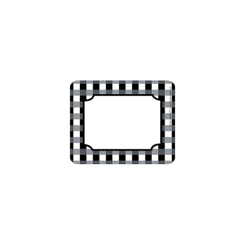 Barker Creek Buffalo Plaid Name Tags, Self-Adhesive Labels, 3 1/2" x 2 3/4", 90/Pack (BC3770)