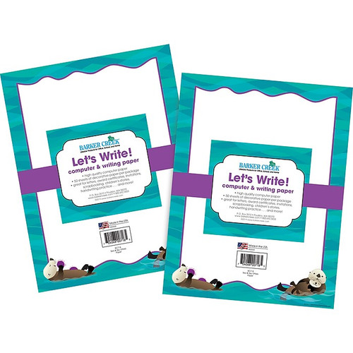 Barker Creek Sea & Sky Otters Computer Paper, 8 ½” x 11", 100 Sheets/Set (BC3884)