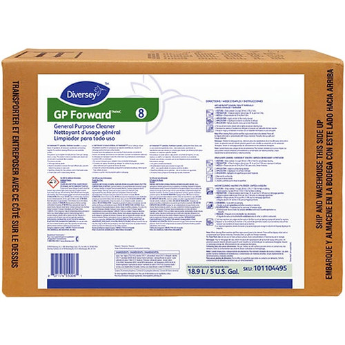 Diversey GP Forward General Purpose Cleaner, Degreaser, Citrus Scent, 5 Gal. (101104495)