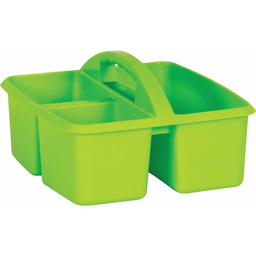 Teacher Created Resources® Plastic Storage Caddy, 9" x 9.25" x 5.25", Lime, Pack of 6 (TCR20905-6)