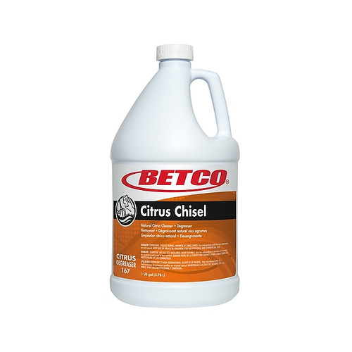 Betco Citrus Chisel Cleaner/Degreaser, Natural Citrus Scent, 1 gal., 4/Carton (1670400)