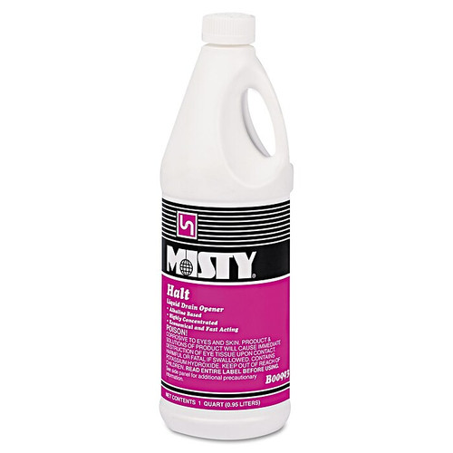 Legasse Misty Halt Liquid Drain Opener Cleaner, 1 Quart, 12/Carton (R993-12)