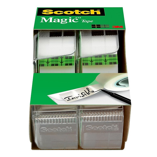Scotch Magic Invisible Tape, 3/4" x 8.3 yds., 2/Pack (2105)