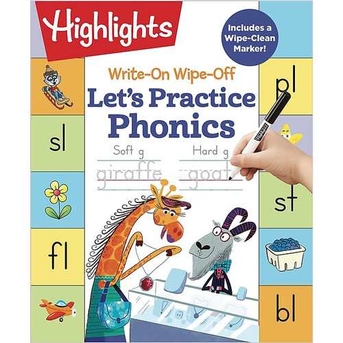Highlights Let's Practice Phonics Write-On Wipe-Off Fun to Learn Activity Book (65dd18f3e8837636b11b04b0_ud)