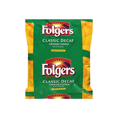 Folgers Classic Decaf Coffee Filter Packs, Medium Roast, 0.9 oz. Packets, 40/Carton (SMU06122)