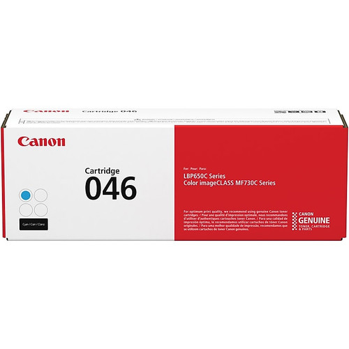 Canon 046 Cyan Standard Yield Toner Cartridge, Prints Up to 2,300 Pages (1249C001)