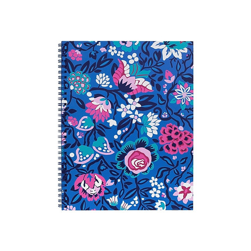 Vera Bradley Bloom Berry Composition Notebooks, 8" x 10.5", College Ruled, 70 Sheets, Blue (218063)